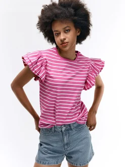 GATE Koszulka z falbaną| Koszulki I Topy·Koszulki