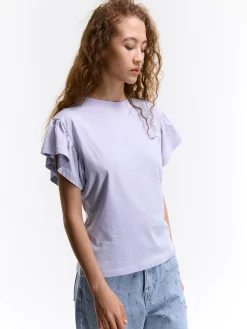 GATE Koszulka z falbaną| Koszulki I Topy·Koszulki