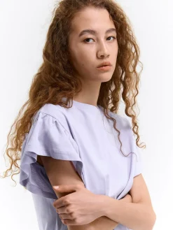 GATE Koszulka z falbaną| Koszulki I Topy·Koszulki