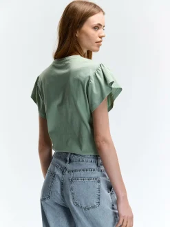 GATE Koszulka z falbaną| Koszulki I Topy·Koszulki