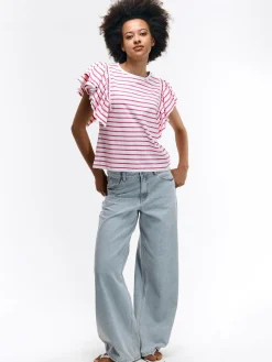 GATE Koszulka z falbaną| Koszulki I Topy·Koszulki