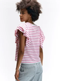 GATE Koszulka z falbaną| Koszulki I Topy·Koszulki