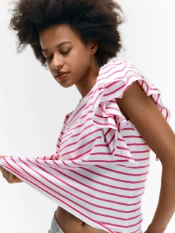 GATE Koszulka z falbaną| Koszulki I Topy·Koszulki