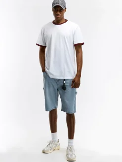 GATE Koszulka z kontrastową łamówką| Koszulki·Koszulki ☀️|Koszulki·Basic Koszulki I Podkoszulki