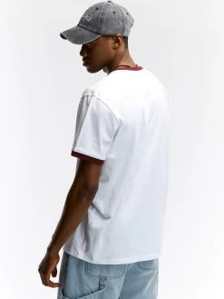 GATE Koszulka z kontrastową łamówką| Koszulki·Koszulki ☀️|Koszulki·Basic Koszulki I Podkoszulki