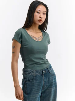 GATE Koszulka z okrągłym dekoltem| Koszulki I Topy·Koszulki