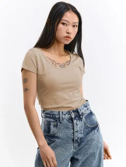 GATE Koszulka z okrągłym dekoltem| Koszulki I Topy·Koszulki