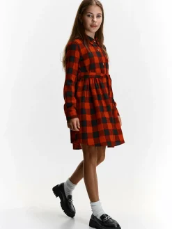 GATE Koszulowa sukienka w kratę|Dzieci Dziewczynki·Sukienki