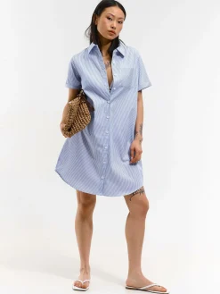 GATE Koszulowa sukienka w prążki| Kategorie·Sukienki