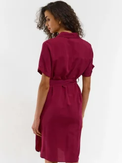 GATE Koszulowa sukienka z paskiem| Kategorie·Sukienki