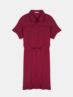 GATE Koszulowa sukienka z paskiem| Kategorie·Sukienki