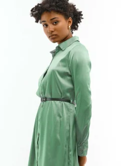 GATE Koszulowa sukienka z paskiem| Kategorie·Sukienki