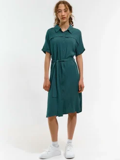 GATE Koszulowa sukienka z paskiem| Kategorie·Sukienki