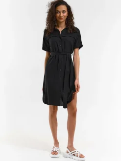 GATE Koszulowa sukienka z paskiem| Kategorie·Sukienki