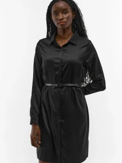 GATE Koszulowa sukienka z paskiem| Kategorie·Sukienki