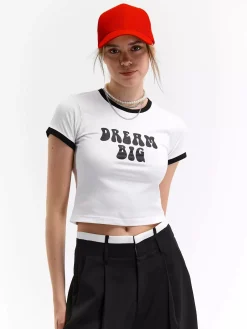 GATE Krótka, bawełniana koszulka| Koszulki I Topy·Koszulki|Koszulki I Topy·Koszulki Z Nadrukiem