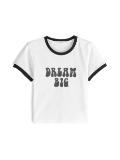 GATE Krótka, bawełniana koszulka| Koszulki I Topy·Koszulki|Koszulki I Topy·Koszulki Z Nadrukiem