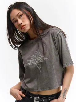 GATE Krótka, bawełniana koszulka| Koszulki I Topy·Koszulki|Koszulki I Topy·Koszulki Z Nadrukiem