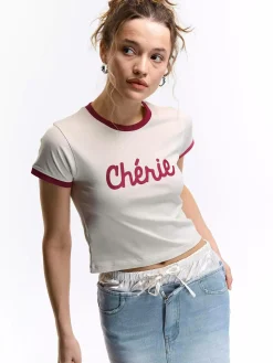 GATE Krótka, bawełniana koszulka| Koszulki I Topy·Koszulki|Koszulki I Topy·Koszulki Z Nadrukiem