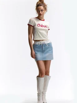 GATE Krótka, bawełniana koszulka| Koszulki I Topy·Koszulki|Koszulki I Topy·Koszulki Z Nadrukiem