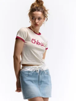 GATE Krótka, bawełniana koszulka| Koszulki I Topy·Koszulki|Koszulki I Topy·Koszulki Z Nadrukiem