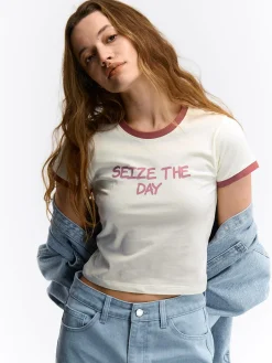 GATE Krótka, bawełniana koszulka| Koszulki I Topy·Koszulki|Koszulki I Topy·Koszulki Z Nadrukiem