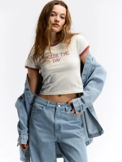 GATE Krótka, bawełniana koszulka| Koszulki I Topy·Koszulki|Koszulki I Topy·Koszulki Z Nadrukiem