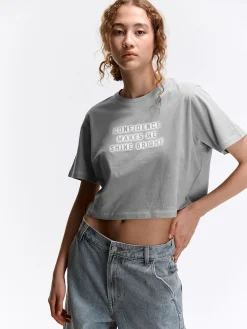 GATE Krótka, bawełniana koszulka| Koszulki I Topy·Koszulki|Koszulki I Topy·Koszulki Z Nadrukiem