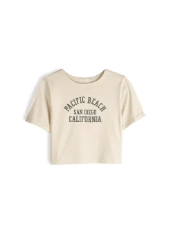 GATE Krótka, bawełniana koszulka z nadrukiem| Koszulki I Topy·Koszulki|Koszulki I Topy·Koszulki Z Nadrukiem