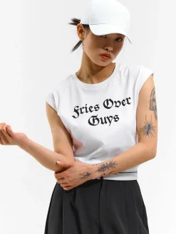 GATE Krótka, bawełniana koszulka z nadrukiem| Koszulki I Topy·Koszulki|Koszulki I Topy·Koszulki Z Nadrukiem