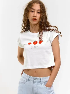 GATE Krótka, bawełniana koszulka z nadrukiem| Koszulki I Topy·Koszulki|Koszulki I Topy·Koszulki Z Nadrukiem