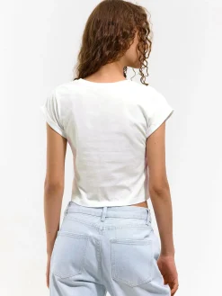 GATE Krótka, bawełniana koszulka z nadrukiem| Koszulki I Topy·Koszulki|Koszulki I Topy·Koszulki Z Nadrukiem