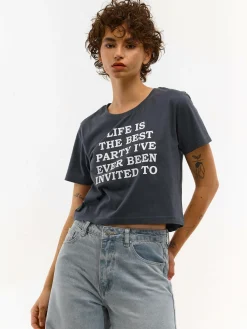 GATE Krótka, bawełniana koszulka z nadrukiem| Koszulki I Topy·Koszulki|Koszulki I Topy·Koszulki Z Nadrukiem