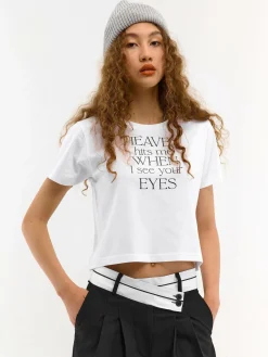 GATE Krótka, bawełniana koszulka z nadrukiem| Koszulki I Topy·Koszulki|Koszulki I Topy·Koszulki Z Nadrukiem