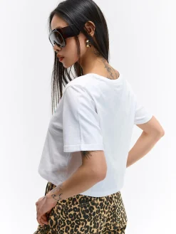 GATE Krótka, bawełniana koszulka z nadrukiem| Koszulki I Topy·Koszulki Z Nadrukiem|Koszulki I Topy·Crop Top ☀️