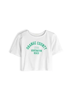 GATE Krótka, bawełniana koszulka z nadrukiem| Koszulki I Topy·Koszulki Z Nadrukiem|Koszulki I Topy·Crop Top ☀️