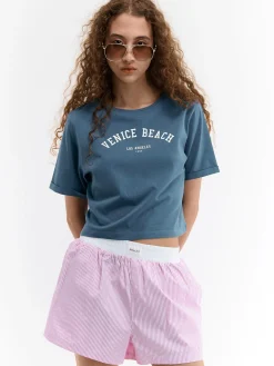 GATE Krótka, bawełniana koszulka z nadrukiem| Koszulki I Topy·Koszulki|Koszulki I Topy·Koszulki Z Nadrukiem