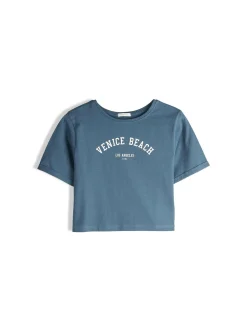 GATE Krótka, bawełniana koszulka z nadrukiem| Koszulki I Topy·Koszulki|Koszulki I Topy·Koszulki Z Nadrukiem