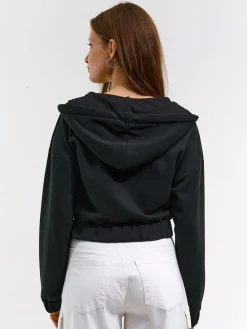 GATE Krótka bluza zapinana na zamek| Swetry I Bluzy·Bluzy