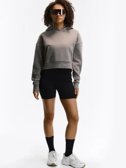 GATE Krótka bluza zapinana na zamek z kapturem| Swetry I Bluzy·Bluzy