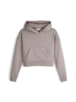 GATE Krótka bluza zapinana na zamek z kapturem| Swetry I Bluzy·Bluzy