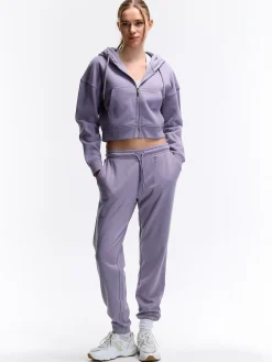 GATE Krótka bluza zapinana na zamek z kapturem| Swetry I Bluzy·Bluzy