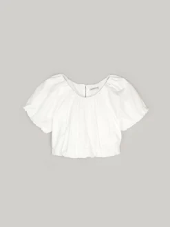 GATE Krótka bluzka z bufiastymi rękawami| Koszulki I Topy·Topy|Koszulki I Topy·Crop Top ☀️