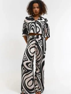 GATE Krótka bluzka z nadrukiem| Koszulki I Topy·Bluzki