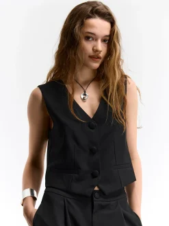 GATE Krótka kamizelka| Kurtki I Płaszcze·Żakiety|Kategorie·Kamizelki