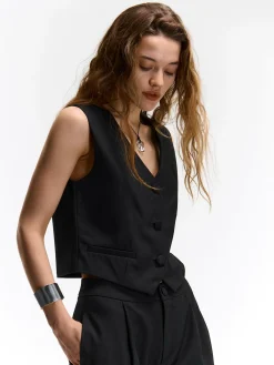 GATE Krótka kamizelka| Kurtki I Płaszcze·Żakiety|Kategorie·Kamizelki