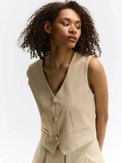 GATE Krótka kamizelka| Kurtki I Płaszcze·Żakiety|Kategorie·Kamizelki