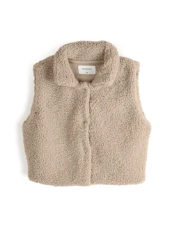 GATE Krótka kamizelka pluszowa| Kurtki I Płaszcze·Kamizelki