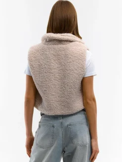 GATE Krótka kamizelka pluszowa| Kurtki I Płaszcze·Kamizelki