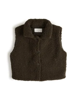 GATE Krótka kamizelka pluszowa| Kurtki I Płaszcze·Kamizelki